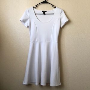 White Fit & Flare Skater Dress